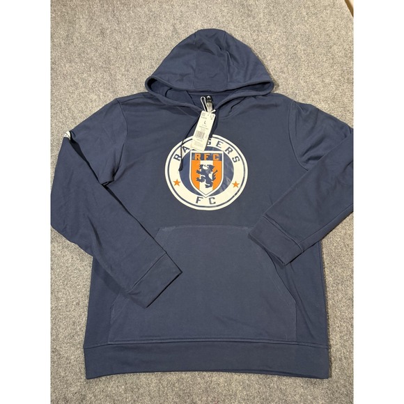 adidas Other - Randers FC Hoodie Mens Large Blue Soccer Adidas Fleece Sweatshirt Pullover
